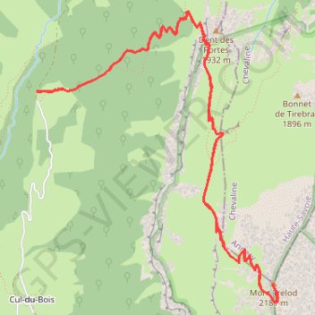Itinéraire Mont Trélod, distance, dénivelé, altitude, carte, profil, trace GPS