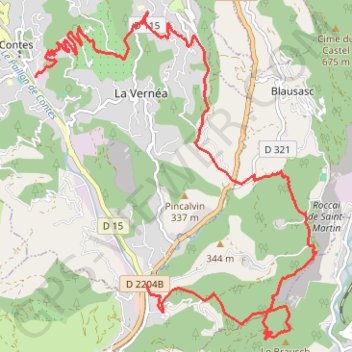 Itinéraire Blausasc, distance, dénivelé, altitude, carte, profil, trace GPS
