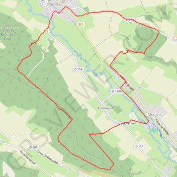 Itinéraire Balade à Meulers, distance, dénivelé, altitude, carte, profil, trace GPS