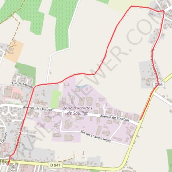 Itinéraire jarnac_Circuit+famille+55km, distance, dénivelé, altitude, carte, profil, trace GPS