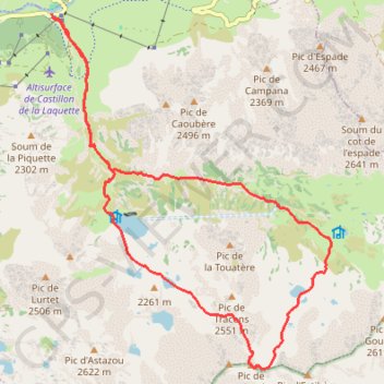Itinéraire Pic de Madamète, distance, dénivelé, altitude, carte, profil, trace GPS