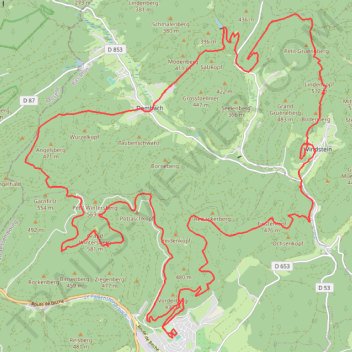 Itinéraire Niederbronn-les-Bains - Défi des Vosges, distance, dénivelé, altitude, carte, profil, trace GPS
