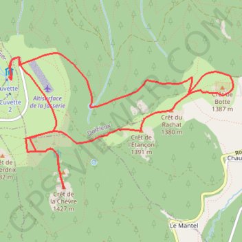 Itinéraire Boucle sur les hauteurs du Pilat, distance, dénivelé, altitude, carte, profil, trace GPS