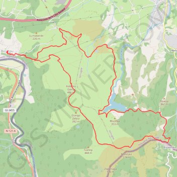 Itinéraire Biriatou, distance, dénivelé, altitude, carte, profil, trace GPS