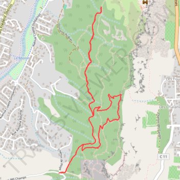 Itinéraire Saint-Péray Marche à pied, distance, dénivelé, altitude, carte, profil, trace GPS