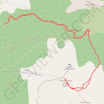 Itinéraire Peña Montañesa, distance, dénivelé, altitude, carte, profil, trace GPS
