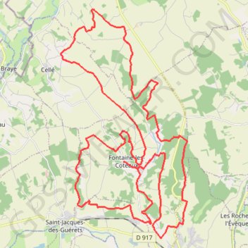 Itinéraire Autour de Fontaine-les-Coteaux, distance, dénivelé, altitude, carte, profil, trace GPS