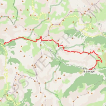 Itinéraire Route from Saint-Dalmas-le-Selvage to Bayasse, distance, dénivelé, altitude, carte, profil, trace GPS