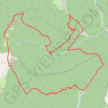 Itinéraire Crête des Charmilles par le Couloir du Four depuis la Chartreuse de Curière, distance, dénivelé, altitude, carte, profil, trace GPS
