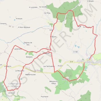 Itinéraire En passant par le Marcasson - La Romieu, distance, dénivelé, altitude, carte, profil, trace GPS