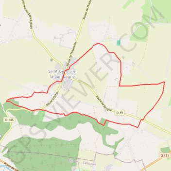 Itinéraire Chemin du Sabot - Saint-Germain-la-Campagne, distance, dénivelé, altitude, carte, profil, trace GPS