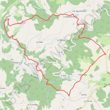 Itinéraire Montromant inversé, distance, dénivelé, altitude, carte, profil, trace GPS