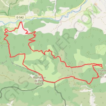 Itinéraire Montagne de la Palle versant Nord, distance, dénivelé, altitude, carte, profil, trace GPS