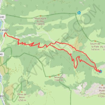 Itinéraire Cabane de Couscouilha, distance, dénivelé, altitude, carte, profil, trace GPS