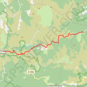 Itinéraire Sur le Gr 72 du Pont-de-Montvert au Mas-de-la-Barque, distance, dénivelé, altitude, carte, profil, trace GPS