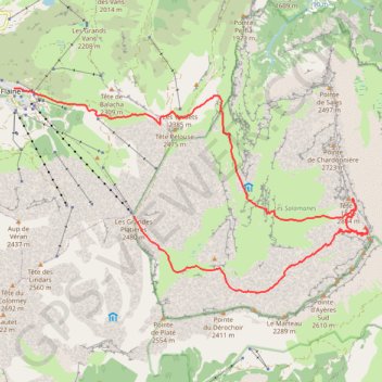 Itinéraire Tête à l'Âne, distance, dénivelé, altitude, carte, profil, trace GPS