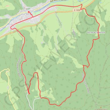 Itinéraire Val d'Argent - Le circuit du Hury, distance, dénivelé, altitude, carte, profil, trace GPS
