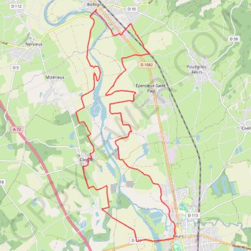 Itinéraire Du Barrage de Villerest au Barrage de Grangent en 10 boucles - Pont de Balbigny - Pont de Feurs, distance, dénivelé, altitude, carte, profil, trace GPS