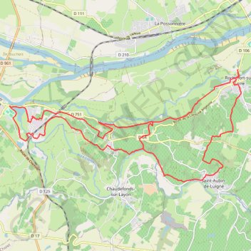 Itinéraire Les côteaux du Layon, distance, dénivelé, altitude, carte, profil, trace GPS