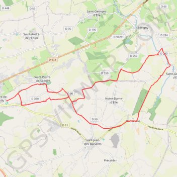 Itinéraire 3 - JR Parcours 22km, distance, dénivelé, altitude, carte, profil, trace GPS