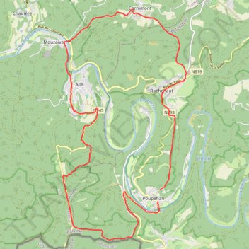 Itinéraire Semi-marathon au Ban d'Alle, distance, dénivelé, altitude, carte, profil, trace GPS