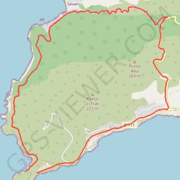 Itinéraire La Parata et le chemin des douaniers, distance, dénivelé, altitude, carte, profil, trace GPS