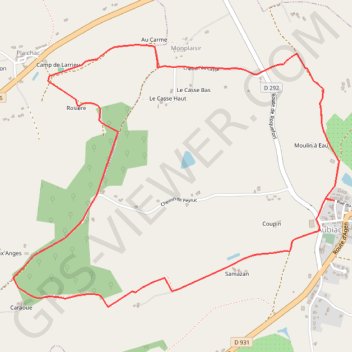 Itinéraire Aubiac, une balade nature en Bruilhois - Pays de l'Agenais, distance, dénivelé, altitude, carte, profil, trace GPS