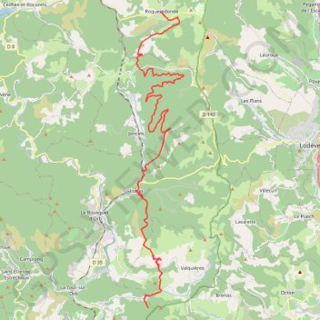 Itinéraire Grande Traversée de l'Hérault - de Roqueredonde à Montbarri, distance, dénivelé, altitude, carte, profil, trace GPS