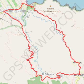 Itinéraire Ten_51_Punta del Hidalgo - Batan de Abajo, distance, dénivelé, altitude, carte, profil, trace GPS