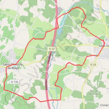 Itinéraire Saint Savin, distance, dénivelé, altitude, carte, profil, trace GPS