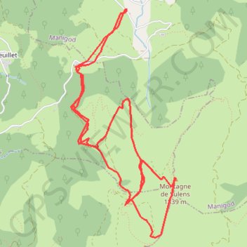 Itinéraire Montagne de Sulens, distance, dénivelé, altitude, carte, profil, trace GPS