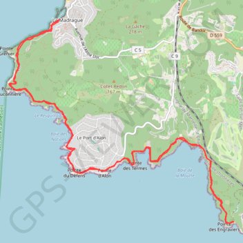 Itinéraire Saint Cyr-Bandol, distance, dénivelé, altitude, carte, profil, trace GPS