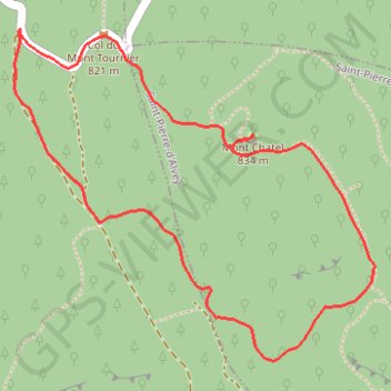 Itinéraire Par le Mont Chatel, distance, dénivelé, altitude, carte, profil, trace GPS