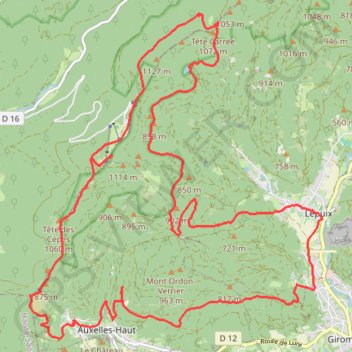 Itinéraire La rando de la Planche des Belles Filles, distance, dénivelé, altitude, carte, profil, trace GPS