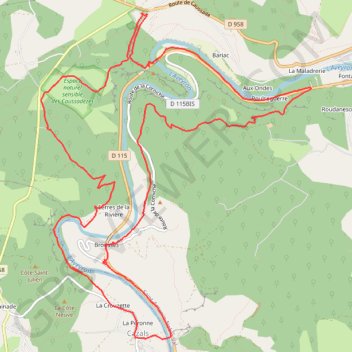 Itinéraire Cirque de Bône (Saint Antonin Noble Val), distance, dénivelé, altitude, carte, profil, trace GPS