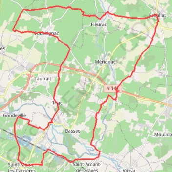 Itinéraire St Meme les Carrieres, distance, dénivelé, altitude, carte, profil, trace GPS