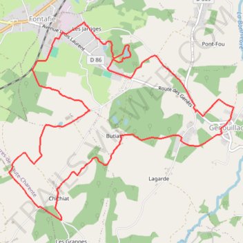 Itinéraire 16-461, distance, dénivelé, altitude, carte, profil, trace GPS