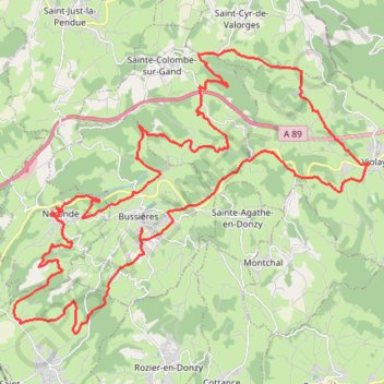 Itinéraire La Bussièroise - Bussières, distance, dénivelé, altitude, carte, profil, trace GPS