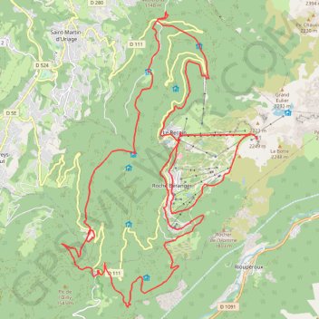 Itinéraire Casserousse avec descente VTT, distance, dénivelé, altitude, carte, profil, trace GPS