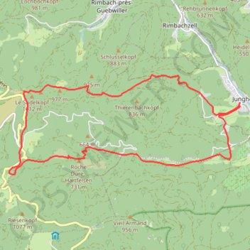 Itinéraire Le Sudelkopf, distance, dénivelé, altitude, carte, profil, trace GPS