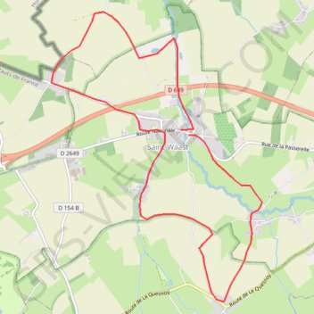 Itinéraire Saint Waast la Vallée, distance, dénivelé, altitude, carte, profil, trace GPS