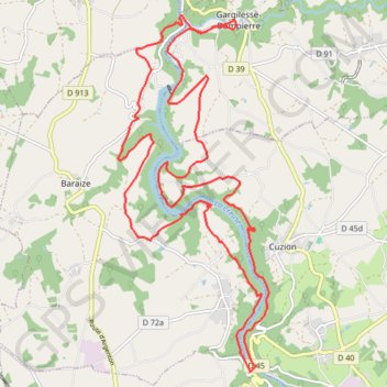 Itinéraire Pont des Piles - Dargilesse, distance, dénivelé, altitude, carte, profil, trace GPS
