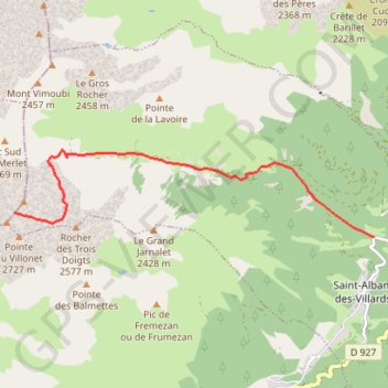 Itinéraire Breche de la Passoire, distance, dénivelé, altitude, carte, profil, trace GPS