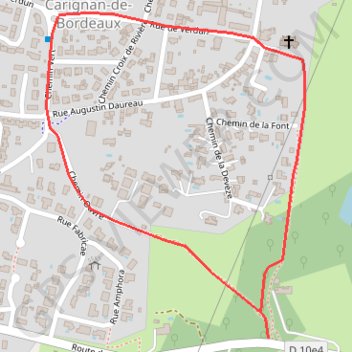 Itinéraire Circuit des castors - Carignan-de-Bordeaux, distance, dénivelé, altitude, carte, profil, trace GPS