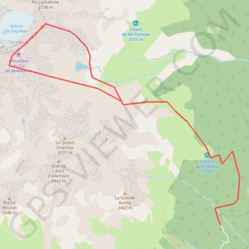 Itinéraire Grand Pic de Belledonne, distance, dénivelé, altitude, carte, profil, trace GPS