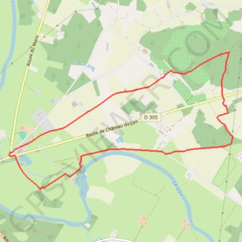 Itinéraire Le Lude, distance, dénivelé, altitude, carte, profil, trace GPS