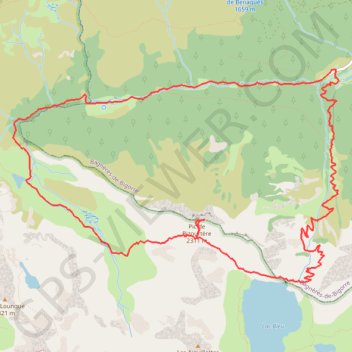Itinéraire Bagnères de Bigore Le Chiroulet, distance, dénivelé, altitude, carte, profil, trace GPS