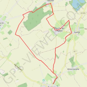 Itinéraire Le sentier du Bois d'Afinder (Bucquoy), distance, dénivelé, altitude, carte, profil, trace GPS