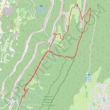 Itinéraire Pas de Montbrand et pas de la Pierre Taillée, distance, dénivelé, altitude, carte, profil, trace GPS