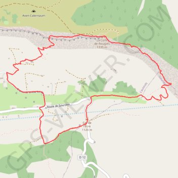 Itinéraire La Colle de Rougiès depuis l'Ecre, distance, dénivelé, altitude, carte, profil, trace GPS